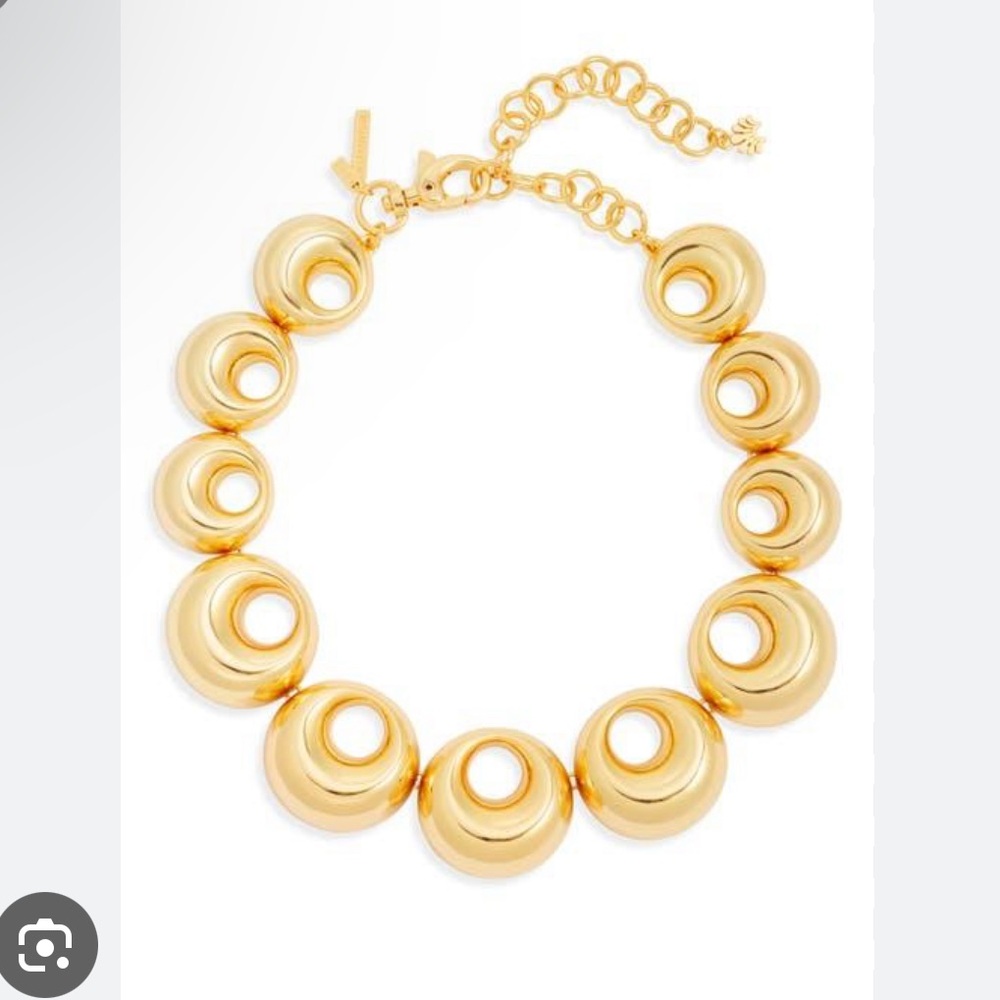 Lele Sadoughi Gold Medallion Necklace